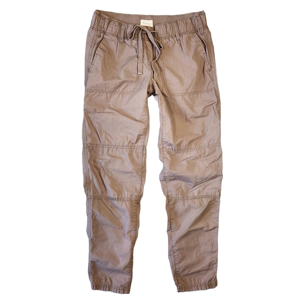 Lou & Grey Taupe Straight-Leg Drawstring Pants